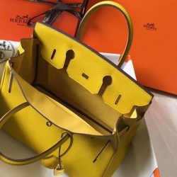 Miglior Falso Hermes Birkin 30cm Borsa Gialla Clemence Economiche Premium