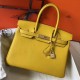 Miglior Falso Hermes Birkin 30cm Borsa Gialla Clemence Economiche Premium