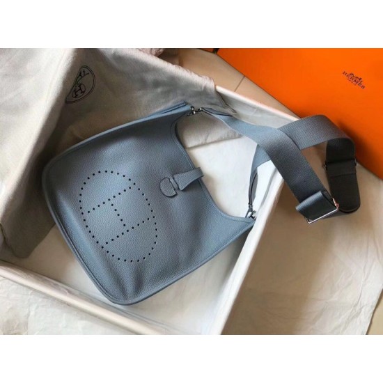 Miglior Falso Hermes Evelyne III 29 PM Borsa Blue Lin Clemence Economiche Premium