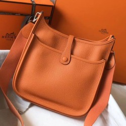 Migliore Repliche Hermes Evelyne III 29 PM Borsa Arancione Clemence Economiche Outlet Online