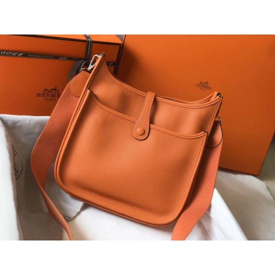 Migliore Repliche Hermes Evelyne III 29 PM Borsa Arancione Clemence Economiche Outlet Online