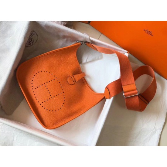 Migliore Repliche Hermes Evelyne III 29 PM Borsa Arancione Clemence Economiche Outlet Online