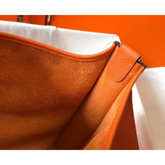 Migliore Repliche Hermes Evelyne III 29 PM Borsa Arancione Clemence Economiche Outlet Online