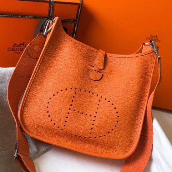 Migliore Repliche Hermes Evelyne III 29 PM Borsa Arancione Clemence Economiche Outlet Online