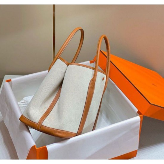 Migliore Repliche Hermes Garden Party 36cm Borsa Toile e Oro Economiche Outlet Online