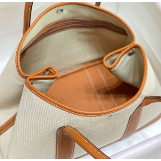 Migliore Repliche Hermes Garden Party 36cm Borsa Toile e Oro Economiche Outlet Online