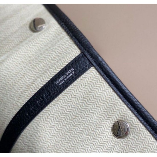 Migliore Repliche Hermes Garden Party 36cm Borsa Toile e Nero Economiche Outlet Online