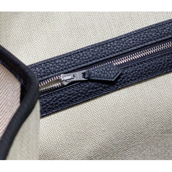 Migliore Repliche Hermes Garden Party 36cm Borsa Toile e Nero Economiche Outlet Online