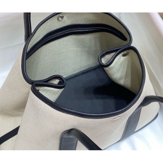 Migliore Repliche Hermes Garden Party 36cm Borsa Toile e Nero Economiche Outlet Online