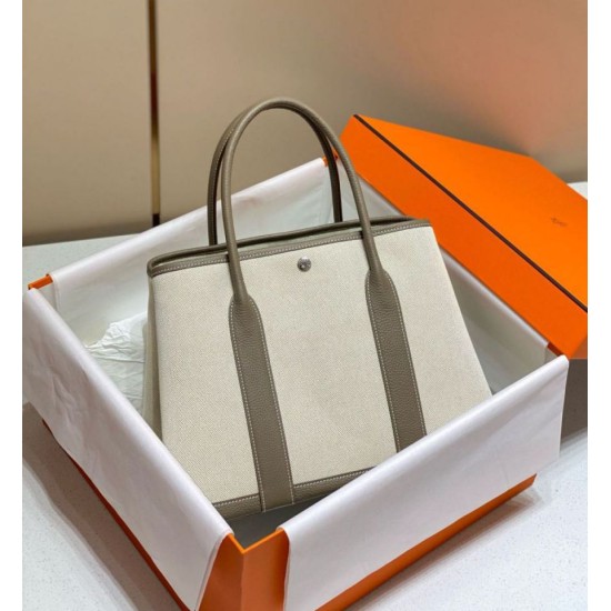Miglior Falso Hermes Garden Party 36cm Borsa Toile e Talpa Economiche Premium
