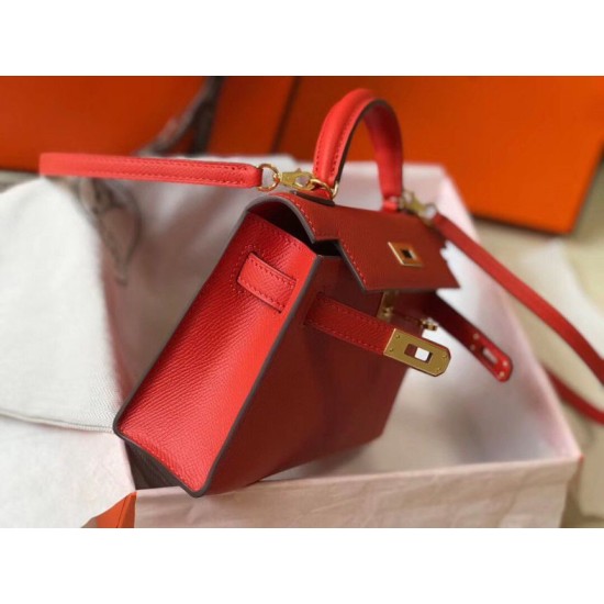 Migliore Repliche Hermes Kelly Mini II Borsa Rouge Casaque Epsom Economiche Outlet Online