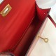 Perfette Qualità Repliche Hermes Kelly Mini II Borsa Rosso Embossed Crocodile Imitazione