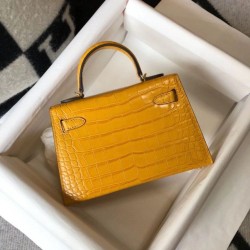 Perfette Qualità Repliche Hermes Kelly Mini II Borsa Yellow Embossed Crocodile Imitazione Migliore Repliche Hermes Kelly Mini II Borsa Yellow Embossed Crocodile Economiche Outlet Online