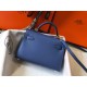 Migliore Repliche Hermes Kelly Mini II Borsa Blue Agate Epsom Economiche Outlet Online