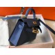 Migliore Repliche Hermes Kelly Mini II Borsa Blue Agate Epsom Economiche Outlet Online