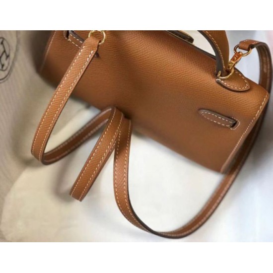 Migliore Repliche Hermes Kelly Mini II Borsa Gold Epsom Economiche Outlet Online