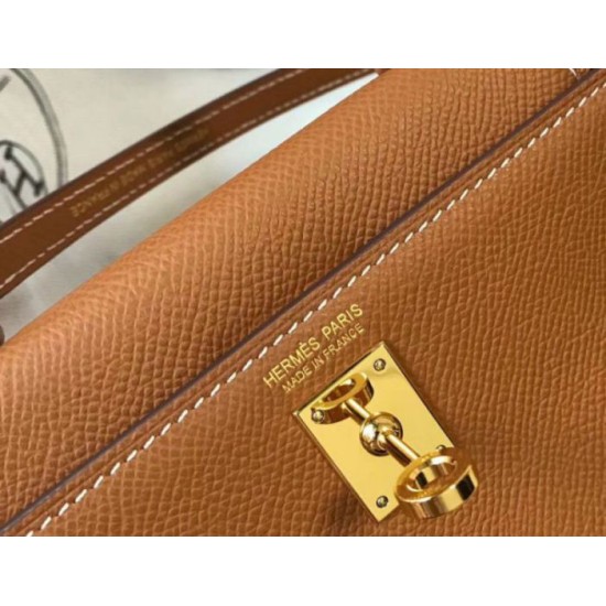 Migliore Repliche Hermes Kelly Mini II Borsa Gold Epsom Economiche Outlet Online
