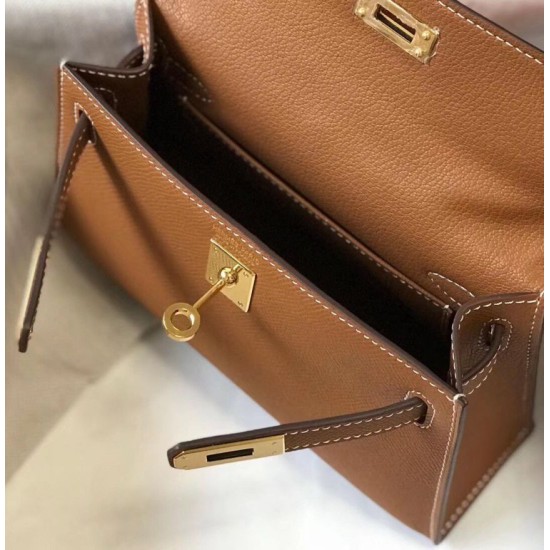 Migliore Repliche Hermes Kelly Mini II Borsa Gold Epsom Economiche Outlet Online