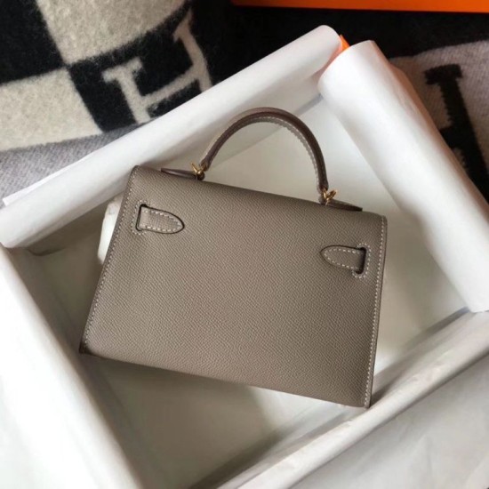 Repliche Hermes Kelly Mini II Borsa Gris Asphalt Epsom Imitazioni Premium Miglior Falso Hermes Kelly Mini II Borsa Gris Asphalt Epsom Economiche Premium