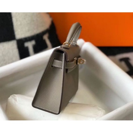 Repliche Hermes Kelly Mini II Borsa Gris Asphalt Epsom Imitazioni Premium Miglior Falso Hermes Kelly Mini II Borsa Gris Asphalt Epsom Economiche Premium