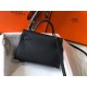 Migliore Repliche Hermes Kelly Mini II Borsa Nero Epsom Economiche Outlet Online