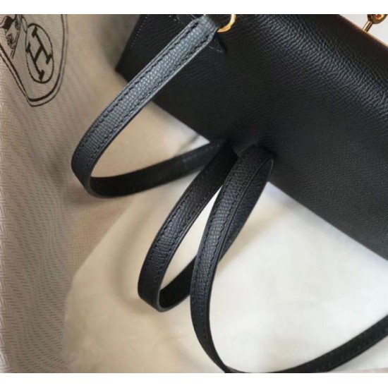 Migliore Repliche Hermes Kelly Mini II Borsa Nero Epsom Economiche Outlet Online