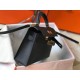 Migliore Repliche Hermes Kelly Mini II Borsa Nero Epsom Economiche Outlet Online