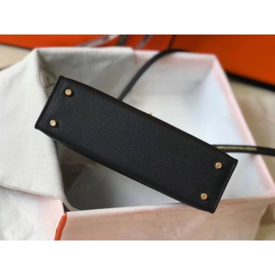 Migliore Repliche Hermes Kelly Mini II Borsa Nero Epsom Economiche Outlet Online