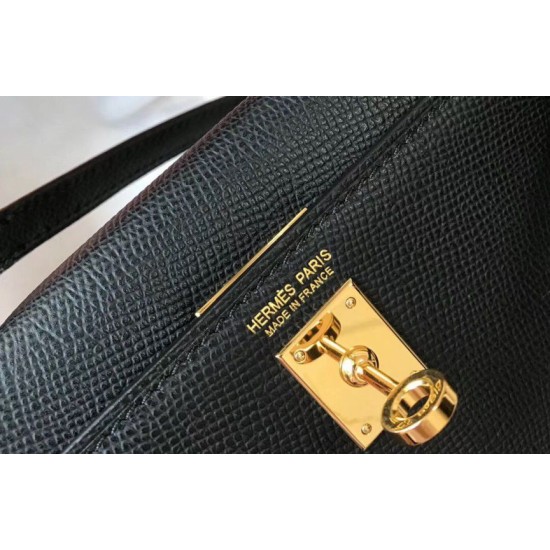 Migliore Repliche Hermes Kelly Mini II Borsa Nero Epsom Economiche Outlet Online