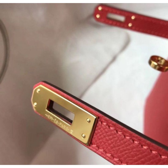 Miglior Falso Hermes Kelly Mini II Borsa Rouge Vif Epsom Economiche Premium