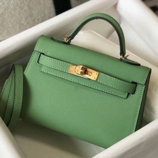 Repliche Hermes Kelly Mini II Borsa Vert Criquet Epsom Imitazioni Premium Replica perfetta Hermes Kelly Mini II Borsa Vert Criquet Epsom Imitazione Outlet Online