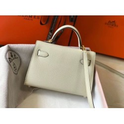 Miglior Falso Hermes Kelly Mini II Borsa Bianco Epsom Economiche Premium