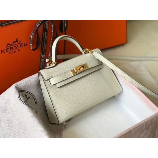 Miglior Falso Hermes Kelly Mini II Borsa Bianco Epsom Economiche Premium
