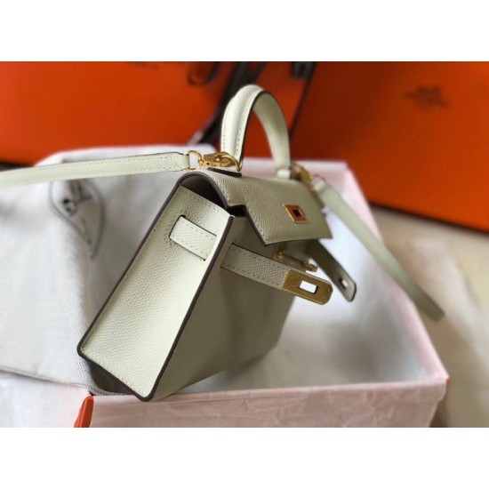 Miglior Falso Hermes Kelly Mini II Borsa Bianco Epsom Economiche Premium