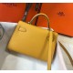 Borsa Hermes Kelly Mini II gialla Epsom Replica originale di alta qualità Miglior Falso Borsa Hermes Kelly Mini II gialla Epsom Economiche Premium