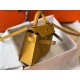 Borsa Hermes Kelly Mini II gialla Epsom Replica originale di alta qualità Miglior Falso Borsa Hermes Kelly Mini II gialla Epsom Economiche Premium
