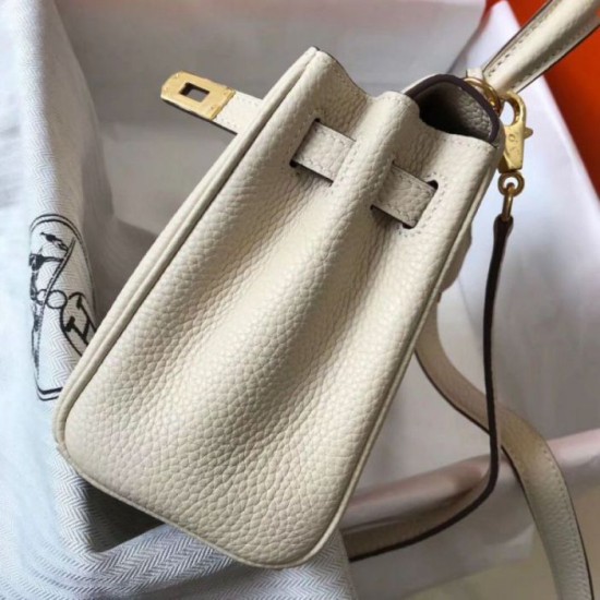 Miglior Falso Borsa Hermes Mini Kelly 20cm Craie Clemence Economiche Premium