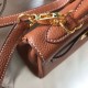 Migliore Replica Borsa Hermes Mini Kelly 20cm marrone Clemence Imitazioni Outlet Italia Perfette Qualità Repliche Borsa Hermes Mini Kelly 20cm marrone Clemence Imitazione