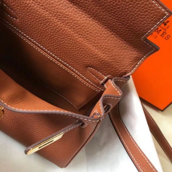 Migliore Replica Borsa Hermes Mini Kelly 20cm marrone Clemence Imitazioni Outlet Italia Perfette Qualità Repliche Borsa Hermes Mini Kelly 20cm marrone Clemence Imitazione