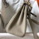 Replica perfetta Borsa Hermes Mini Kelly 20cm grigia Clemence Imitazione Outlet Online