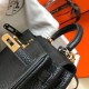 Migliore Repliche Borsa Hermes Mini Kelly 20cm nera Clemence Economiche Outlet Online