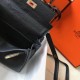 Migliore Repliche Borsa Hermes Mini Kelly 20cm nera Clemence Economiche Outlet Online