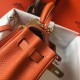 Migliore Repliche Hermes Mini Kelly 20cm Borsa Arancione Clemence Economiche Outlet Online