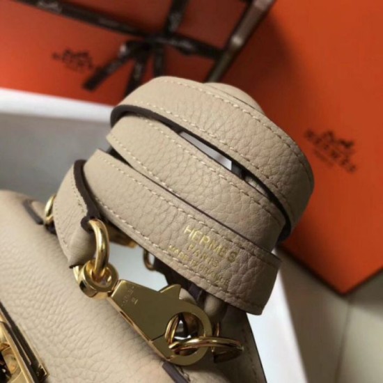 Repliche Hermes Mini Kelly 20cm Borsa Beige Clemence Imitazioni Premium Perfette Qualità Repliche Hermes Mini Kelly 20cm Borsa Beige Clemence Imitazione