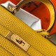 Replica perfetta Hermes Mini Kelly 20cm Borsa Giallo Clemence Imitazione Outlet Online