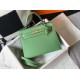 Replica perfetta Hermes Kelly 25cm Sellier Borsa Vert Criquet Epsom Imitazione Outlet Online