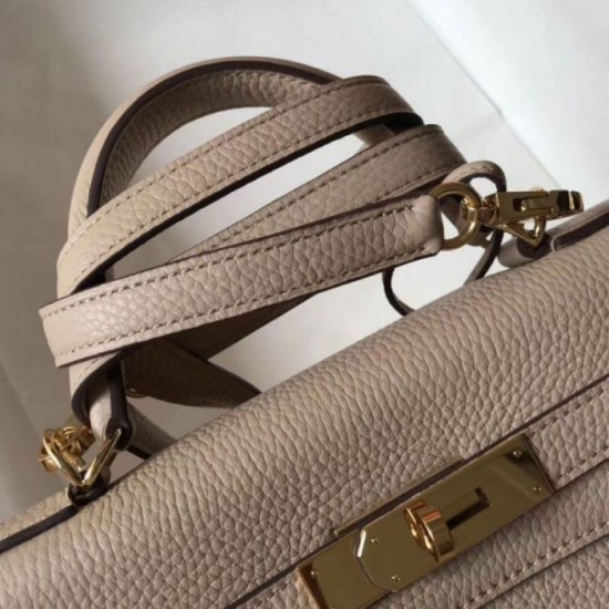 Miglior Falso Hermes Kelly 28cm Retourne Borsa Argile Clemence Economiche Premium