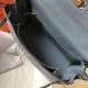 Replica perfetta Hermes Kelly 28cm Retourne Borsa Blue Lin Clemence Imitazione Outlet Online
