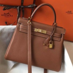 Migliore Repliche Hermes Kelly 28cm Retourne Borsa Gold Clemence Economiche Outlet Online