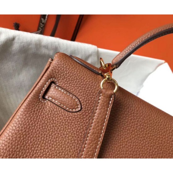 Migliore Repliche Hermes Kelly 28cm Retourne Borsa Gold Clemence Economiche Outlet Online